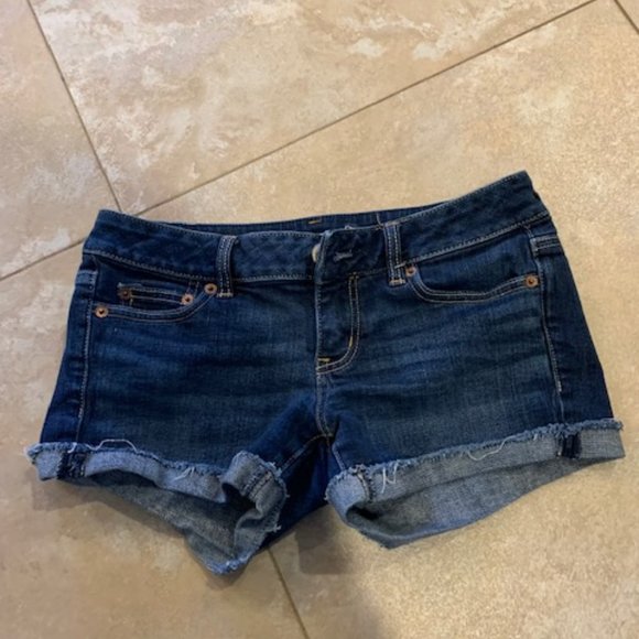 american eagle cut off jean denim shorts size 4